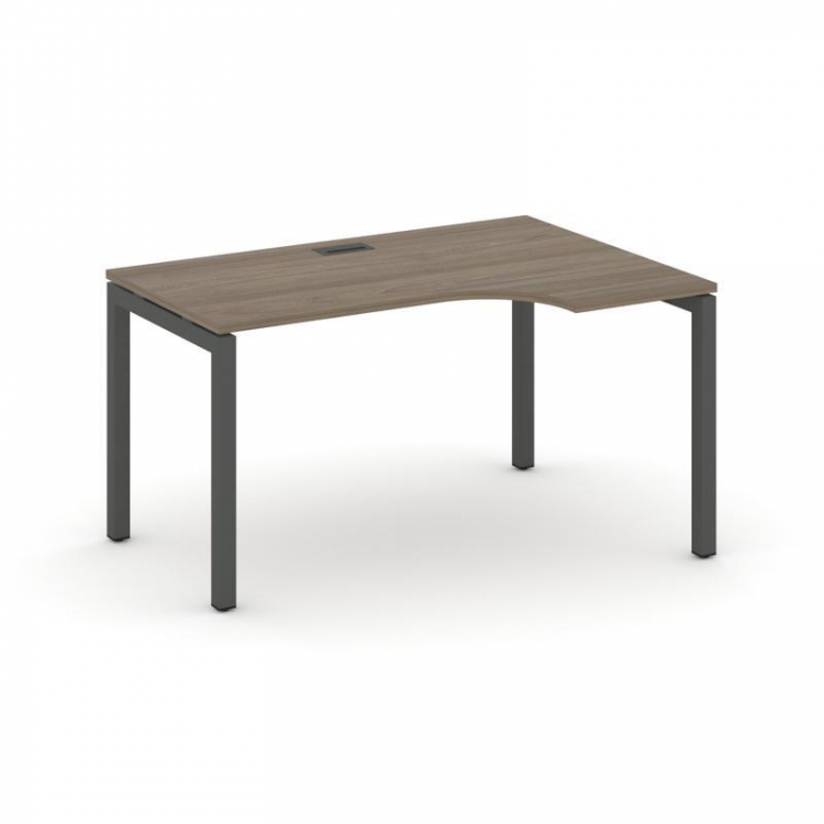 Style Project Стол рабочий эргоном. SN-5P.SPA-002(R) Вяз Благородный/Металл Антрацит 1580*600/980*75