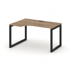Style Project Стол рабочий эргоном. SN-5O.SPA-012(L) Дуб Табак/Металл Черный 1580*700/980*750