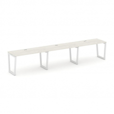 Style Project Рабочая станция 1 сторон. SN-5T2.ORS-034 Дуб Наварра/Металл Белый/Заглушка Пластик Бел