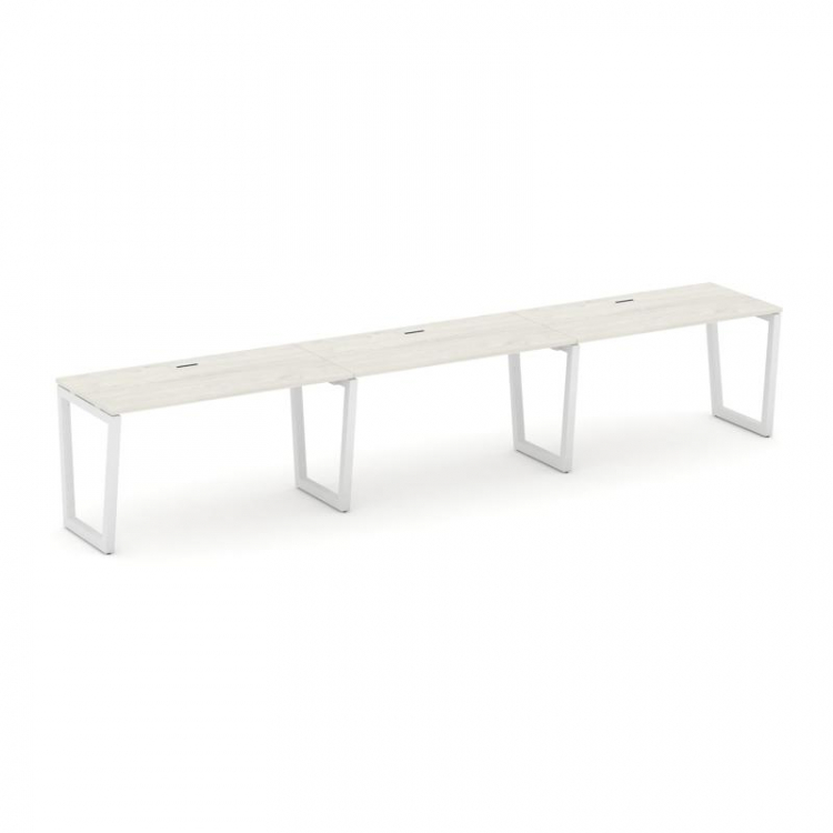 Style Project Рабочая станция 1 сторон. SN-5T2.ORS-034 Дуб Наварра/Металл Белый/Заглушка Пластик Бел