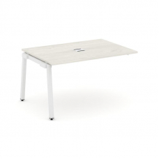 Style Project Проходной наб. элем. перег. стола SN-5A.NSPRG-003 Дуб Наварра/Металл Белый 1380*980*75