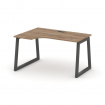 Style Project Стол рабочий эргоном. SN-5T1.SPA-001(L) Дуб Табак/Металл Антрацит/Черный Пластик 1380*