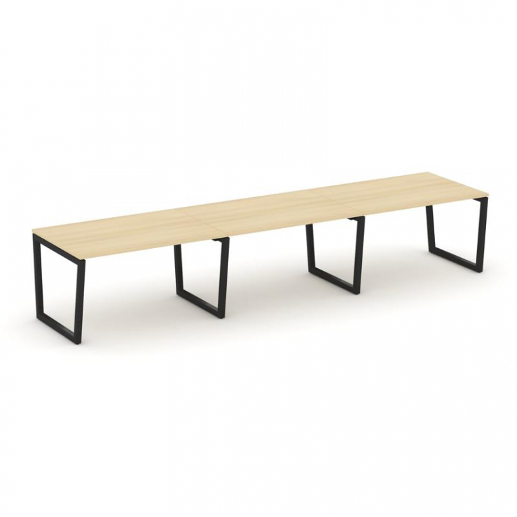 Style Project Стол переговорный SN-5T2.SPRG-022.3 Акация Лорка/Металл Черный 3540*980*750