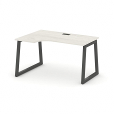 Style Project Стол рабочий эргоном. SN-5T1.SPA-001(L) Дуб Наварра/Металл Антрацит/Черный Пластик 138