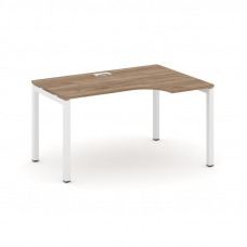 Style Project Стол рабочий эргоном. SN-5P.SPA-001(R) Дуб Табак/Металл Белый 1380*600/980*750