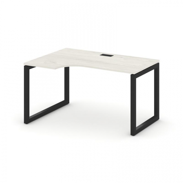 Style Project Стол рабочий эргоном. SN-5O.SPA-011(L) Дуб Наварра/Металл Черный 1380*700/980*750