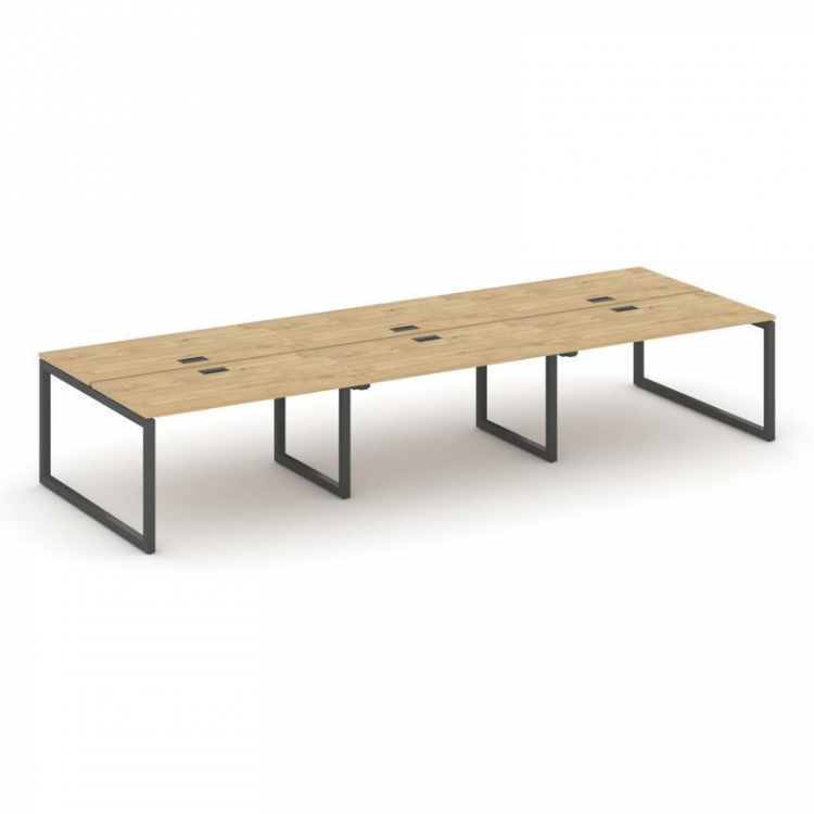 Style Project Рабочая станция 2-х сторон. SN-5O.DRS-081 Тиквуд Светлый/Металл Антрацит 2940*1632*750