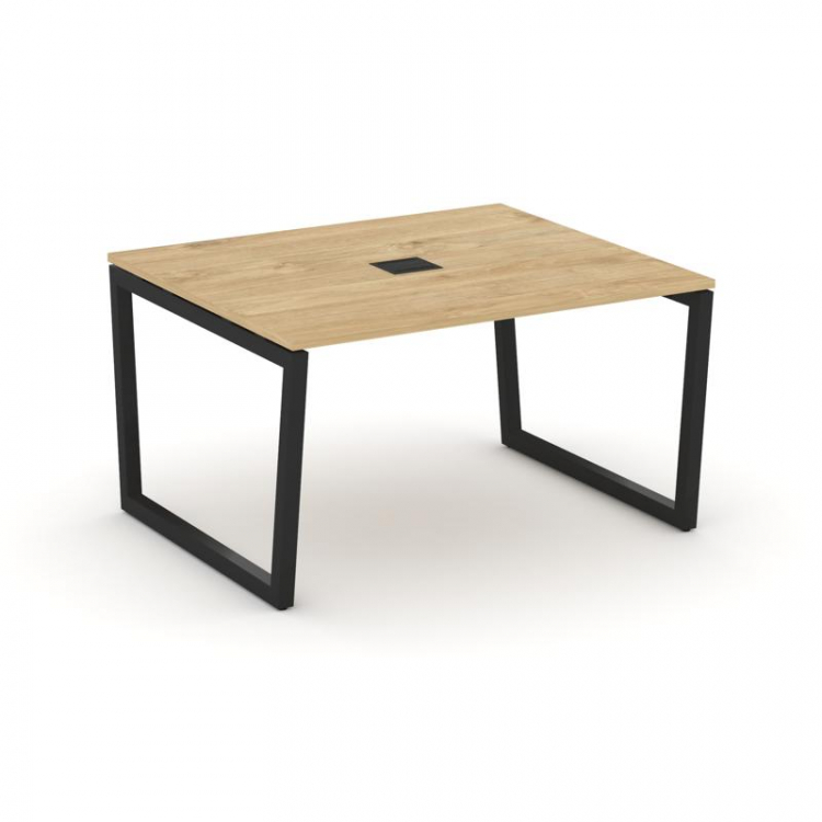 Style Project Стол переговорный SN-5T2.SPRG-032 Тиквуд Светлый/Металл Черный/Заглушка Металл Черный