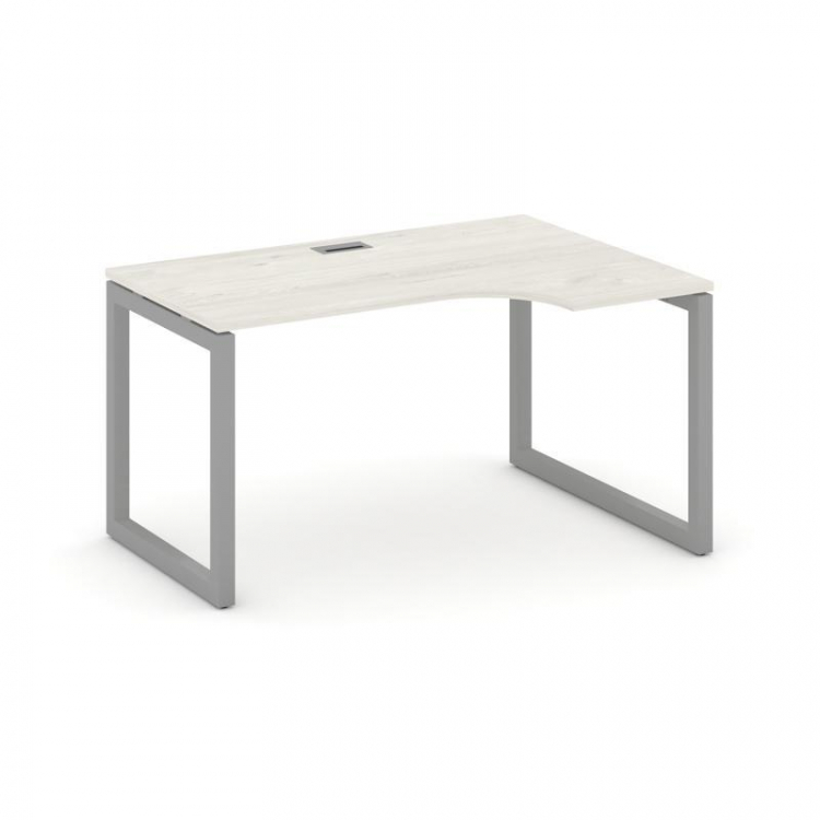 Style Project Стол рабочий эргоном. SN-5O.SPA-011(R) Дуб Наварра/Металл Серый 1380*700/980*750