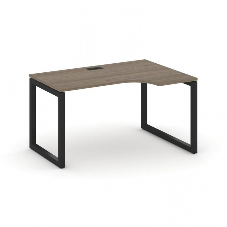 Style Project Стол рабочий эргоном. SN-5O.SPA-022(R) Вяз Благородный/Металл Черный 1580*800/980*750