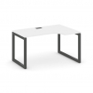 Style Project Стол рабочий эргоном. SN-5O.SPA-012(R) Белый/Металл Антрацит 1580*700/980*750