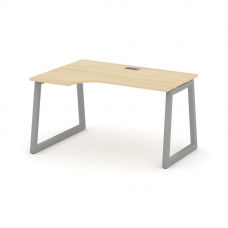 Style Project Стол рабочий эргоном. SN-5T1.SPA-021(L) Акация Лорка/Металл Серый/Заглушка Пластик Сер