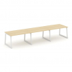 Style Project Стол переговорный SN-5T1.SPRG-024.3 Акация Лорка/Металл Белый 4740*980*750