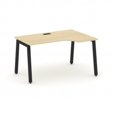 Style Project Стол рабочий эргоном. SN-5A.SPA-022(R) Акация Лорка/Металл Черный 1580*800/980*750