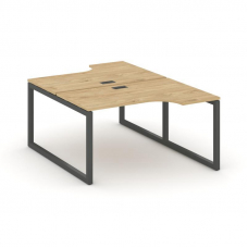 Style Project Рабочая станция эргоном. SN-5O.DRPA-011 Тиквуд Светлый/Металл Антрацит 1380*1432/1992*