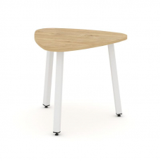 Style Project Стол переговорный SN-5.SPRG-70.3 Тиквуд Светлый/Металл Белый 900*900*750