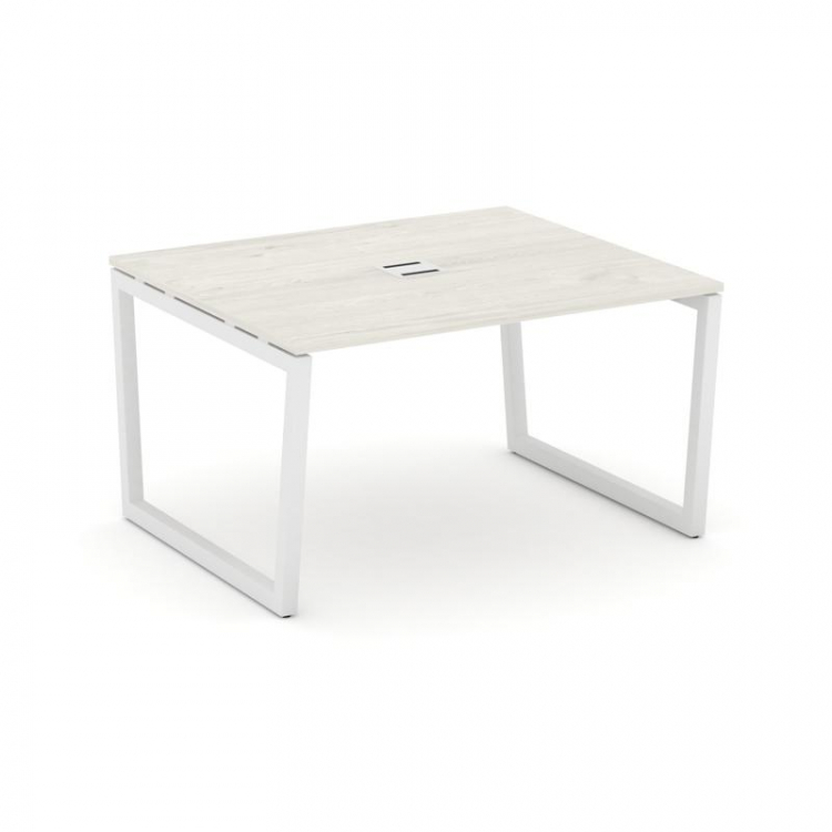 Style Project Стол переговорный SN-5T2.SPRG-032 Дуб Наварра/Металл Белый/Заглушка Металл Белый 1180*