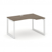 Style Project Стол рабочий эргоном. SN-5O.SPA-022(R) Вяз Благородный/Металл Белый 1580*800/980*750