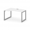 Style Project Стол рабочий эргоном. SN-5O.SPA-002(L) Белый/Металл Серый 1580*600/980*750