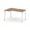 Style Project Стол рабочий эргоном. SN-5A.SPA-022(L) Дуб Табак/Металл Белый 1580*800/980*750