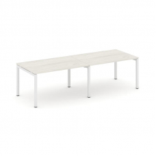 Style Project Стол переговорный SN-5P.SPRG-014.3 Дуб Наварра/Металл Белый 3160*980*750