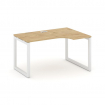 Style Project Стол рабочий эргоном. SN-5O.SPA-012(R) Тиквуд Светлый/Металл Белый 1580*700/980*750