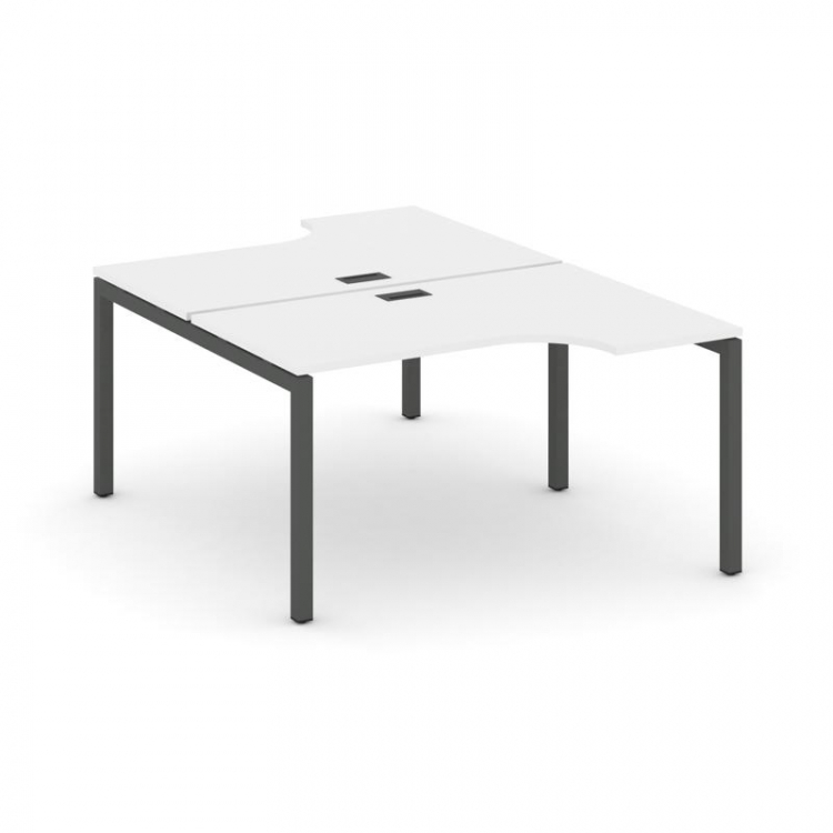 Style Project Рабочая станция эргоном. SN-5P.DRPA-001 Белый/Металл Антрацит 1380*1232/1992*750