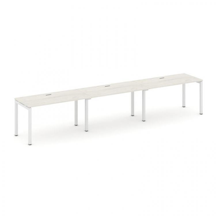 Style Project Рабочая станция 1 сторон. SN-5P.ORS-034 Дуб Наварра/Металл Белый 4740*600*750