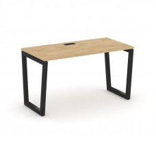 Style Project Стол письменный SN-5T2.SP-022 Тиквуд Светлый/Металл Черный/Заглушка Пластик Черный 118