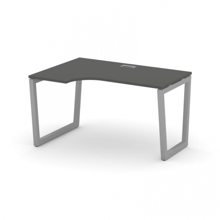 Style Project Стол рабочий эргоном. SN-5T2.SPA-002(L) Антрацит/Металл Серый/Заглушка Пластик Серебри