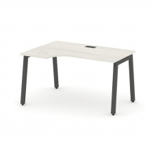 Style Project Стол рабочий эргоном. SN-5A.SPA-021(L) Дуб Наварра/Металл Антрацит 1380*800/980*750
