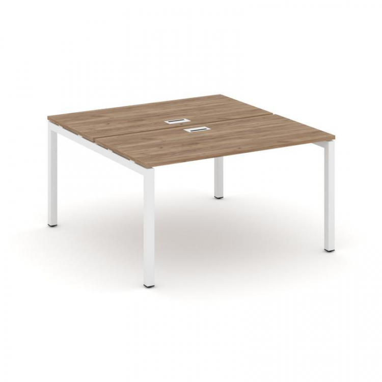 Style Project Рабочая станция 2-х сторон. SN-5P.DRS-014 Дуб Табак/Металл Белый 1580*1432*750