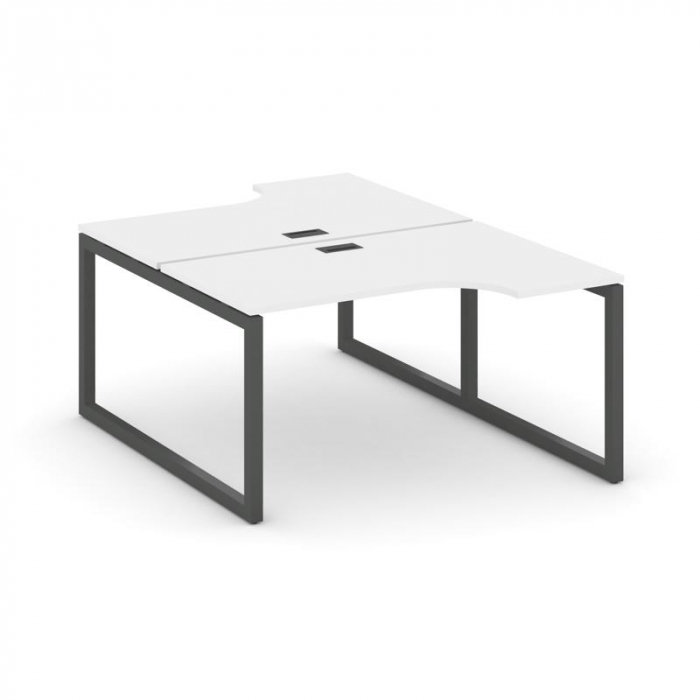 Style Project Рабочая станция эргоном. SN-5O.DRPA-012 Белый/Металл Антрацит 1580*1432/1992*750