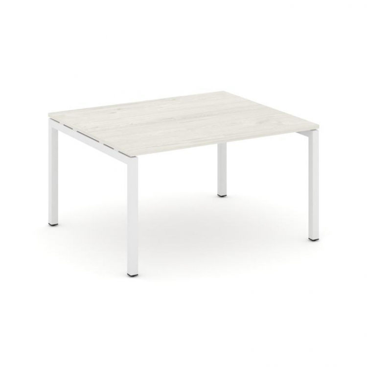 Style Project Стол переговорный SN-5P.SPRG-033.3 Дуб Наварра/Металл Белый 1380*1180*750