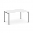 Style Project Стол рабочий эргоном. SN-5P.SPA-001(R) Белый/Металл Серый 1380*600/980*750