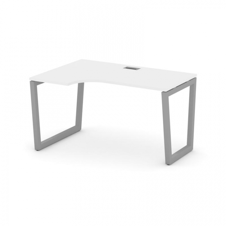 Style Project Стол рабочий эргоном. SN-5T2.SPA-012(L) Белый/Металл Серый/Заглушка Пластик Серебро 15
