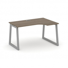 Style Project Стол рабочий эргоном. SN-5T1.SPA-021(R) Вяз Благородный/Металл Серый/Заглушка Пластик
