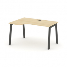 Style Project Стол рабочий эргоном. SN-5A.SPA-002(L) Акация Лорка/Металл Антрацит 1580*600/980*750