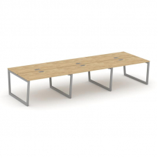 Style Project Рабочая станция 2-х сторон. SN-5T2.DRS-083 Тиквуд Светлый/Металл Серый/Заглушка Пласти