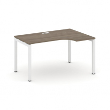 Style Project Стол рабочий эргоном. SN-5P.SPA-001(R) Вяз Благородный/Металл Белый 1380*600/980*750