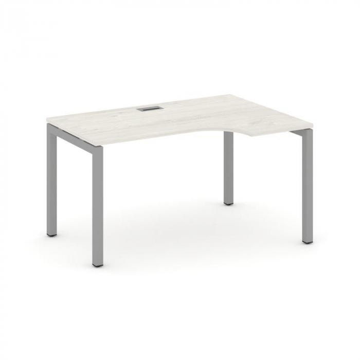 Style Project Стол рабочий эргоном. SN-5P.SPA-022(R) Дуб Наварра/Металл Серый 1580*800/980*750