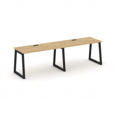 Style Project Рабочая станция 1 сторон. SN-5T1.ORS-014 Тиквуд Светлый/Металл Черный/Заглушка Пластик