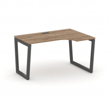 Style Project Стол рабочий эргоном. SN-5T2.SPA-001(R) Дуб Табак/Металл Антрацит/Черный Пластик 1380*