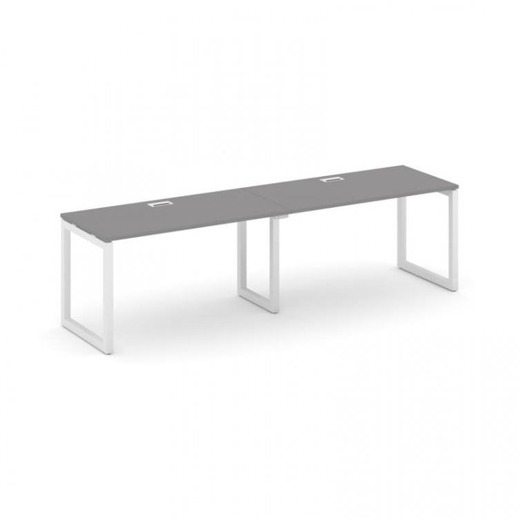 Стайл Проджект Рабочая станция односторонняя SN-5O.ORS-014 Серый Пепел/Металл Белый 3160*700*750