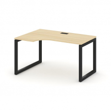 Style Project Стол рабочий эргоном. SN-5O.SPA-012(L) Акация Лорка/Металл Черный 1580*700/980*750