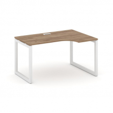 Style Project Стол рабочий эргоном. SN-5O.SPA-011(R) Дуб Табак/Металл Белый 1380*700/980*750