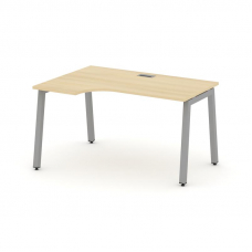Style Project Стол рабочий эргоном. SN-5A.SPA-001(L) Акация Лорка/Металл Серый 1380*600/980*750
