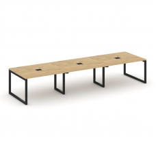 Стайл Проджект Стол переговорный SN-5O.SPRG-053 Тиквуд Светлый/Металл Черный 4140*1180*750