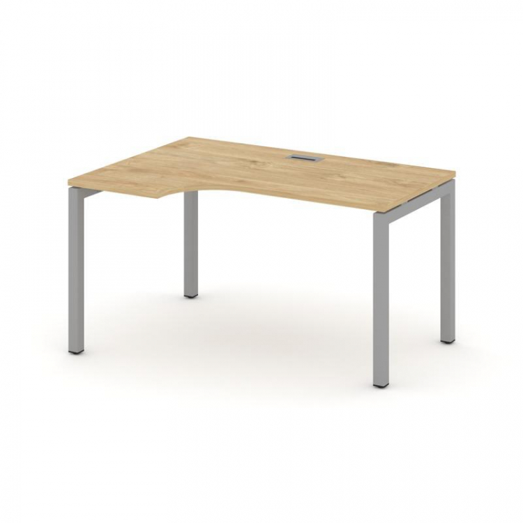 Style Project Стол рабочий эргоном. SN-5P.SPA-002(L) Тиквуд Светлый/Металл Серый 1580*600/980*750