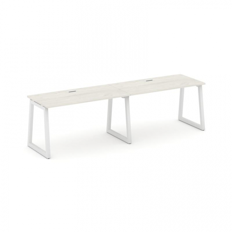 Style Project Рабочая станция 1 сторон. SN-5T1.ORS-024 Дуб Наварра/Металл Белый/Заглушка Пластик Бел